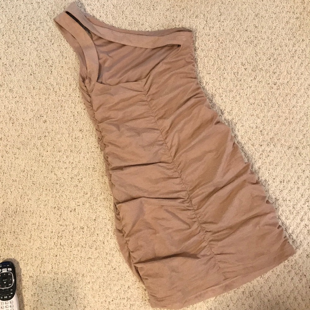 Tan rushing back dress